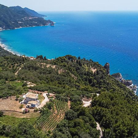 Villa Vardia-Amazing Seaviews With Heated Pool Sinarades Exterior photo